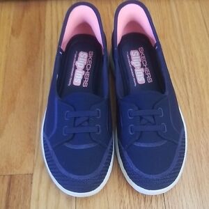 Skechers Blue and Pink Casual Slip-Ons